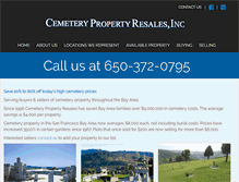 Tablet Screenshot of cemeteryproperty.com